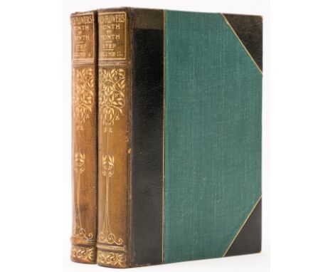 Step (Edward) Wild Flowers Month by Month, 2 vol., colour frontispieces and plain plates, coloured cuttings of flower gardens