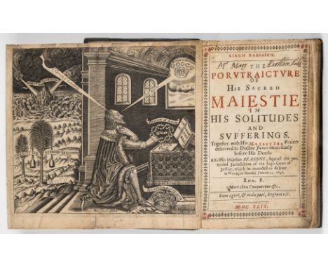 NO RESERVE [Gauden (John)] Eikon Basilike [graece]. The Porutraicture [sic] of His Sacred Maiestie in His Solitudes and Suffe
