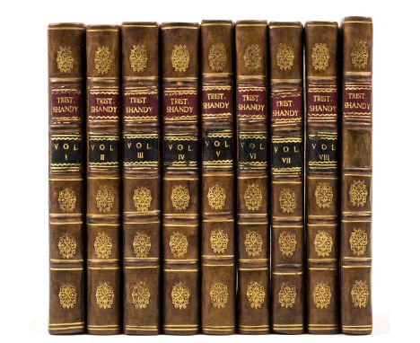 Sterne (Laurence) The Life and Opinions of Tristram Shandy, 9 vol., vol. 1 &amp; 2 fifth edition, vol. 3 second edition engra