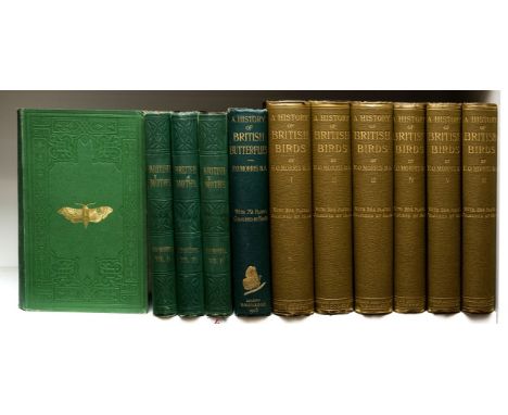 Morris (Rev. F.O.) A Natural History of British Moths, 4 vol., 132 hand-coloured lithographed plates with tissue-guards, armo