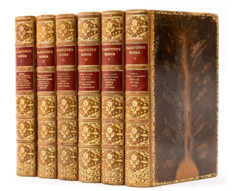 Shakespeare (William) Works, 6 vol., light spotting to endpapers, otherwise clean, early 20th century tree calf, spines gilt 