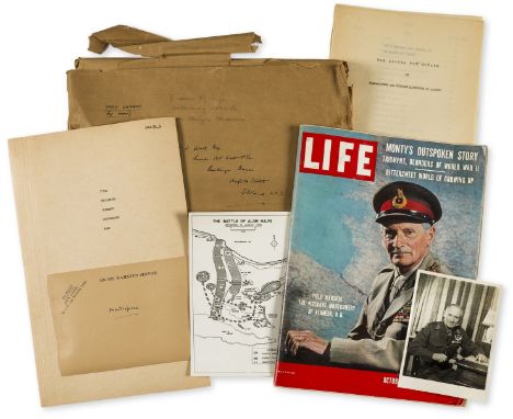 Montgomery (Bernard Law, Field-Marshal Viscount of Alamein) Sparks Fly Upward, uncorrected proof copy of Monty's official bio