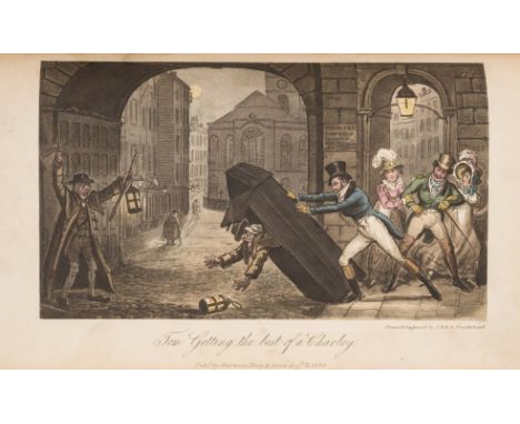 Egan (Pierce) Life in London; or the Day and Night Scenes ..., first edition, half-title, additional engraved hand-coloured t