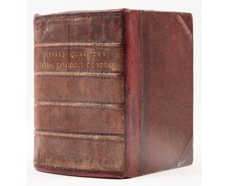 NO RESERVE General Catalogue of Books (A), offered to the public at the affixed Prices by Bernard Quaritch, some marginal tea