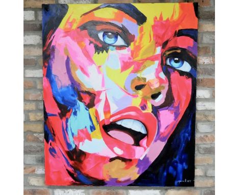 CONTEMPORARY SCHOOL, Untitled Portrait, acrylic on canvas 120cm x 100cm. 
