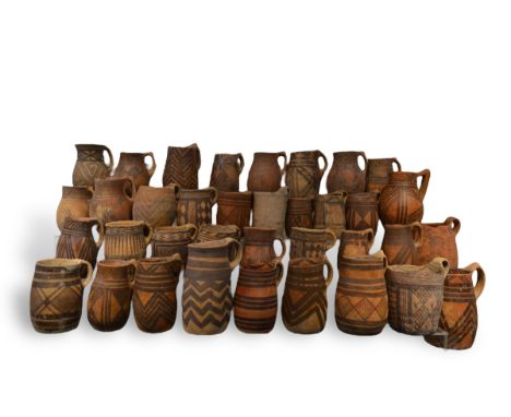 Thirty-six Painted Pottery Handled Cups, Neolithic period, Majiayao Culture, 3rd millennium B.C