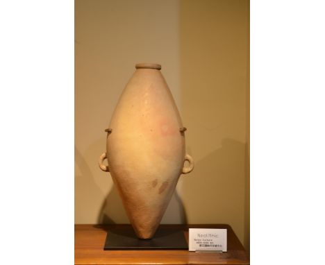 A Large Red Pottery Taper-end Flask, Yangshao Culture, Banpo Phase, Yangshao culture, Banpo phase, c. 4800-4300 B.C.Reference