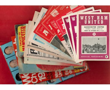 13 x Mixed Vintage Official Football Programmes includes Manchester United 1963, plus World Cup Championship 1968, Salute to 