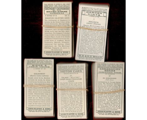 Cigarette Cards 2 Full Sets of 50 plus 3 Part Sets Full Sets are Garden Hints and Military Uniforms of the British Empire ove