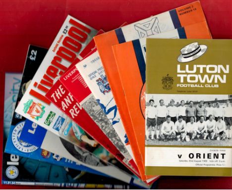 10 x Vintage Official Football Programmes includes Leeds United v Arsenal 1969, Liverpool v Dundalk (Eire) 1969, Liverpool v 