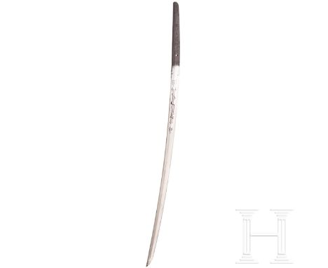 Shin Gunto für Offiziere des Heeres, Klinge Edo-Periode  Klinge (1. Hälfte 19. Jhdt.), Shinogi Tsukuri, Chu Kissaki (schartig