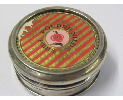 SILVER COMPACT HOLDER, containing it's French compact 