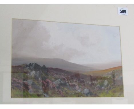 R. D. SHERRIN, signed gouache "Dartmoor Scene", 7.5" x 11" 