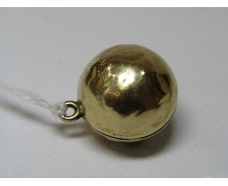VINTAGE, miniature compass in hinged ball, testing as gold 