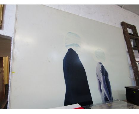 SUZI GOMES, large commissioned "print/wall hanging figures", 95" x 70" 