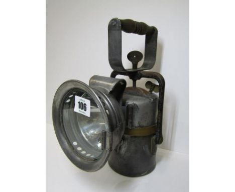 VINTAGE LANTERN, workman's lantern by Premier Lamp and Engineering Company, Registration No 686127, 10" height
