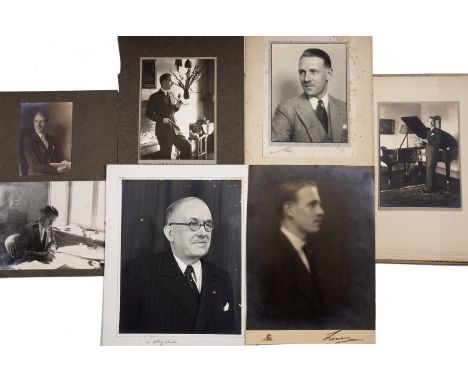 A group of nine mid 20th century monochrome portrait photographs by K Photostudio Tokyo, Lenare, London, Harrods, Ariga Tokyo