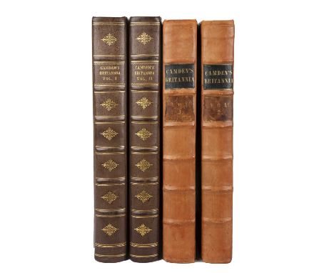 Camden (William). 'Camden's Britannia'. Edmund Gibson, revised. Ware et al, London 1753 with portrait frontispiece, 2 vols. r