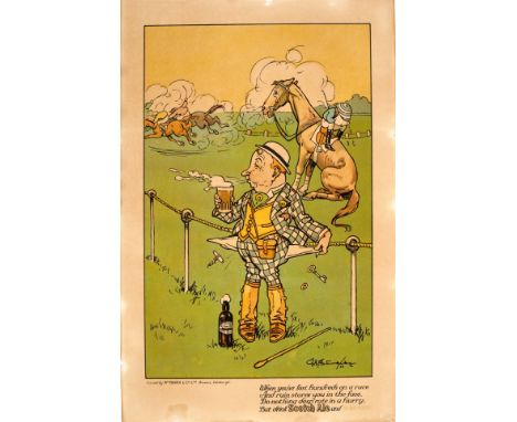 Original vintage alcohol drink advertising poster for Scotch Ale issued by Wm Younger Co Ltd Brewers in Edinburgh featuring a