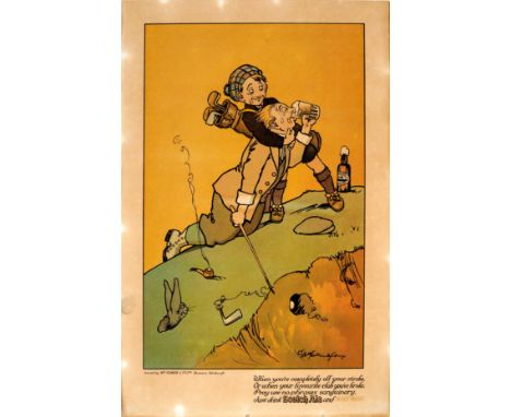 Original vintage alcohol drink advertising poster for Scotch Ale issued by Wm Younger Co Ltd Brewers in Edinburgh featuring a