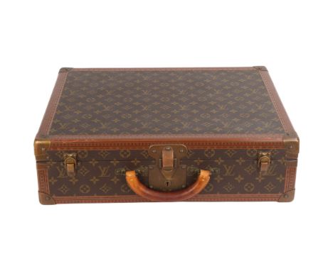 LOUIS VUITTON - Bisten Classic monogram Vintage suitcase, with canvas straps and original labels, 50cm x 37cm x 15cmLight wea