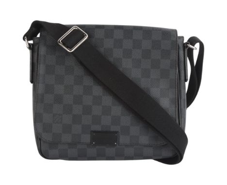LOUIS VUITTON - District PM Messenger bag, Damier graphite canvas, width 26cm, with dust bag and original boxAs new condition