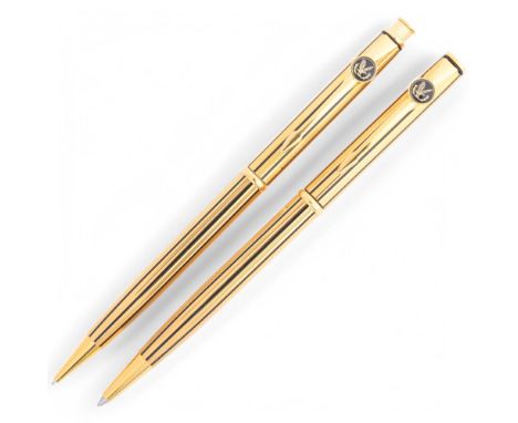 A Parker Athens ballpoint pen and mechanical pencil, with Eagle Insignia to clip, both marked to cap, Parker, Made in USA, 11