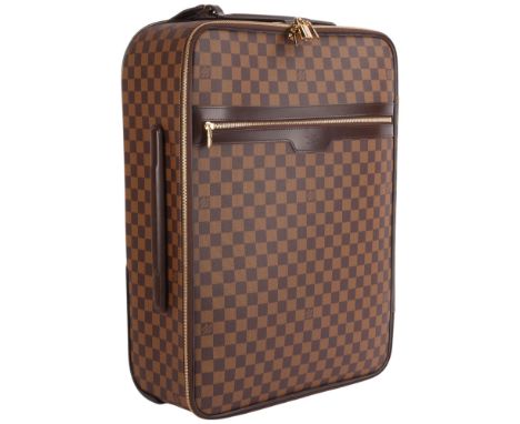 LOUIS VUITTON - Pegase 55 cabin travelling case, 55cm x 40cm x 17cm, with protective canvas outer case, zip up suit holder, a