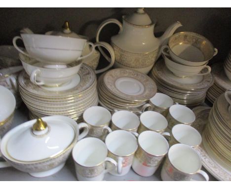 A Royal Doulton Sovereign tea and coffee service together with a Royal Doulton Sovereign dinner service 