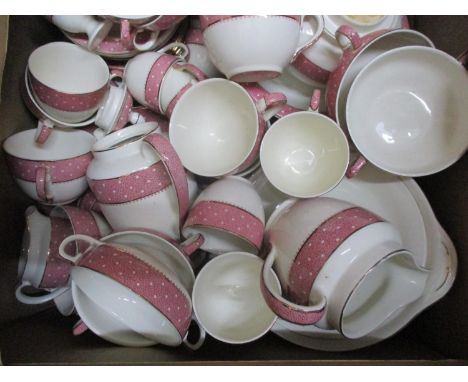 Mixed china table sets to include a Ridgway Conway pattern part dinner and breakfast coffee and tea service, a boxed tea set 