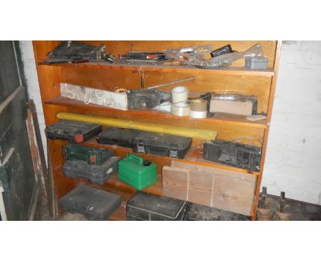5 shelves of tools