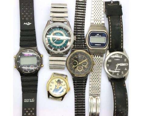 Five vintage wristwatches including Sekonda and Timex. P&amp;P Group 1 (£14+VAT for the first lot and £1+VAT for subsequent l
