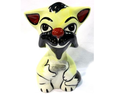 Lorna Bailey cat, Make My Day, H: 12 cm. No cracks, chips or visible restoration. P&amp;P Group 1 (£14+VAT for the first lot 