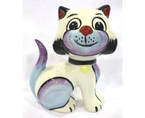 Lorna Bailey cat, Queenie, H: 13 cm. No cracks, chips or visible restoration. P&amp;P Group 1 (£14+VAT for the first lot and 