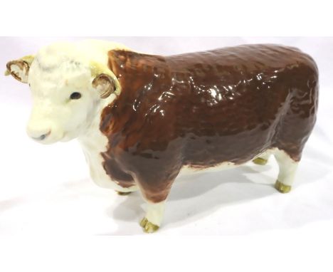 Beswick bull, Champion of Champions, L: 19 cm. Light crazing, otherwise no cracks, chips or visible restoration. P&amp;P Grou