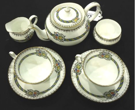 Early 20th century Aynsley Batchelors tea service comp[rising teapot, two cups and saucers with milk jug and sugar bowl. P&am