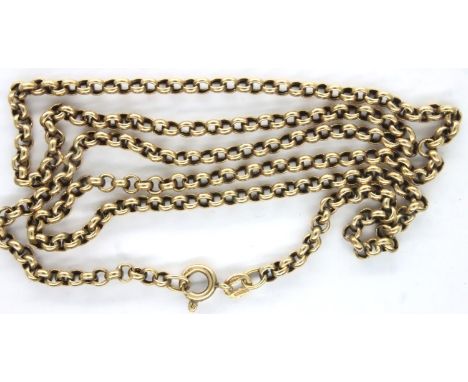 9ct gold belcher link neck chain, L: 46 cm, 5.4g. P&amp;P Group 1 (£14+VAT for the first lot and £1+VAT for subsequent lots) 