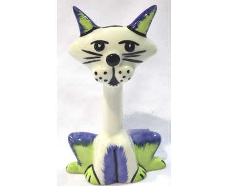 Lorna Bailey limited edition cat, Smokey 5/5, H: 11 cm. No cracks, chips or visible restoration. P&amp;P Group 1 (£14+VAT for