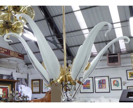 VINTAGE CHANDELIER, in the manner of Franco Luce, 90cm drop. (with spare arm)