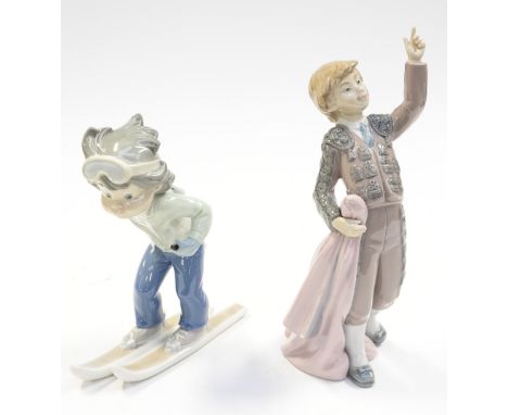 Two Lladro figures, 'Billy Skier' and boxed 'Matador Boy' (2) 