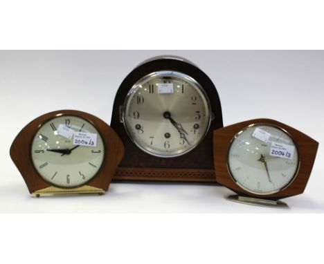 A mantle clock with two circa 1960s clocks (3) Smiths and Metamec 