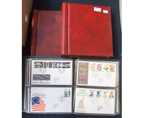 Three albums of Great Britain first day covers, including 1949 UPU and Olympics plus St Helena resettlement set 