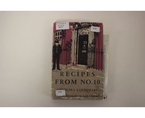 'Recipes' from No.10, Georgina Landemere, first edition 1958, the personal property of Lady Churchill and used by her whilst 