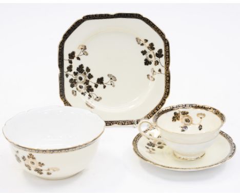 A Noritake part tea service, black and gold pattern (one box) 