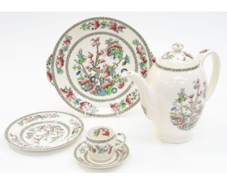 A Johnson Brothers 'Indian Tree' part dinner tea and coffee service, including teapots, coffee pot, tureens and covers etc (t