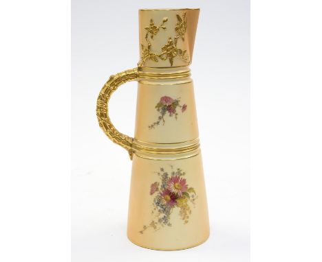 A Royal Worcester blush ivory ewer 