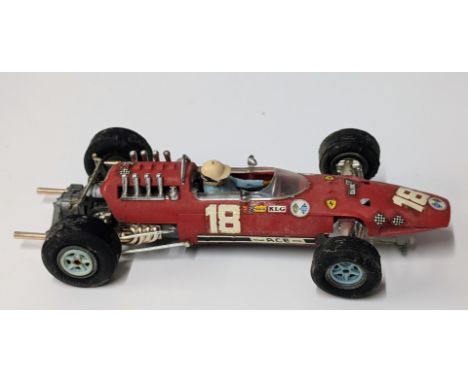 Scalextric, Super 124, 24C-501 Ace GP 'Ferrari F1 Ace' slot car, 1/24 scale, unboxed.
