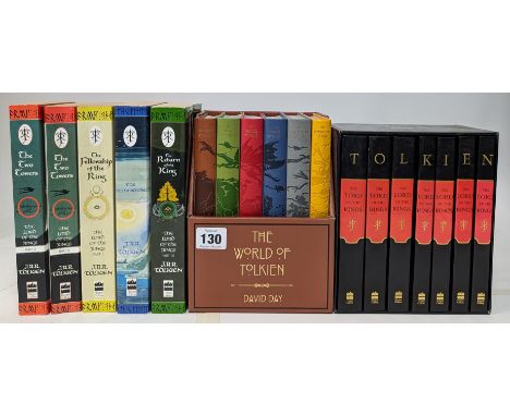 J.R.R. Tolkien, a millennium edition 'The Lord Of The Rings' novel set, with a David Day - 'The World Of Tolkien' novel set a
