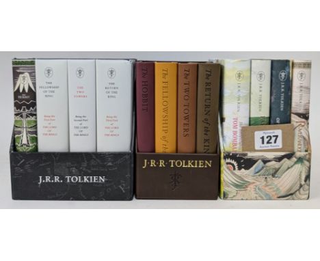 J.R.R. Tolkien, a set of 'The Tolkien Treasury', with 2 additional J. R. R. Tolkien novel sets. (3 sets)
