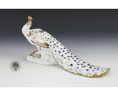 Pfau. ENS. Grüne Mühlenmarke, um 1920/30. Bezeichnet. Modell-Nr.: 2512.                     BÜSCHELBERGER,             Anton 